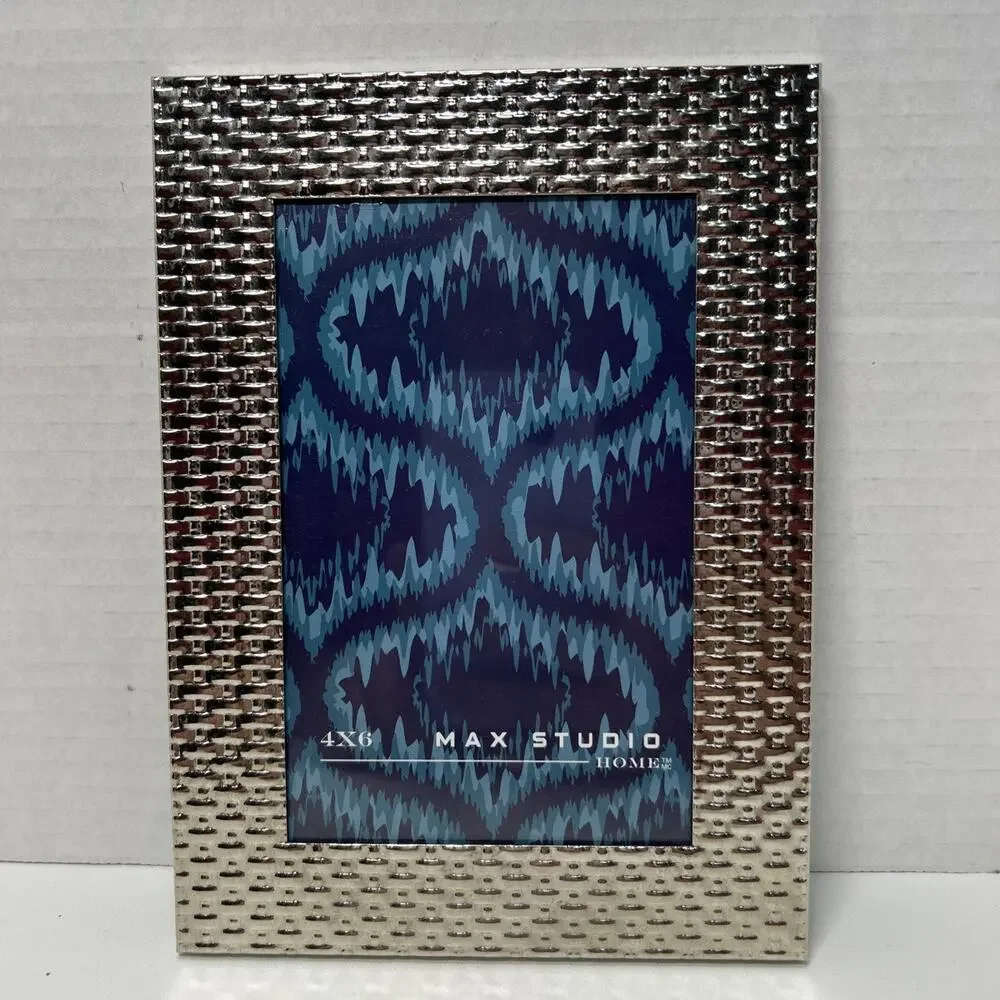 Silvertone Woven Picture Frame Max Studio 4x6
